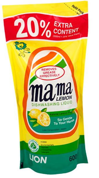 Mama Lemon 600мл смен.уп.Цитрус Гель концентр. д/посуды и детский принадл. 1/24