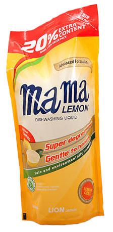 Mama Lemon Голд 600мл смен.уп Гель концентр. для мытья посуды и детский принадл. 1/24