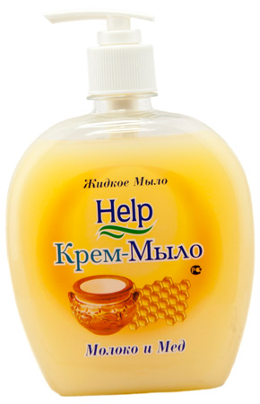 Крем-мыло HELP Молоко и мёд 500гр с доз. 1/12